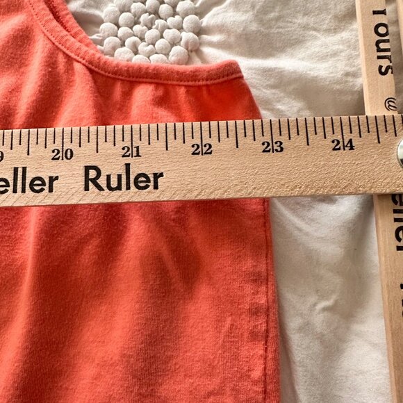 Denim & Co. Womens Embroidered Coral Tank Top 2X Cotton Beach Vacation Resort - Picture 5 of 8